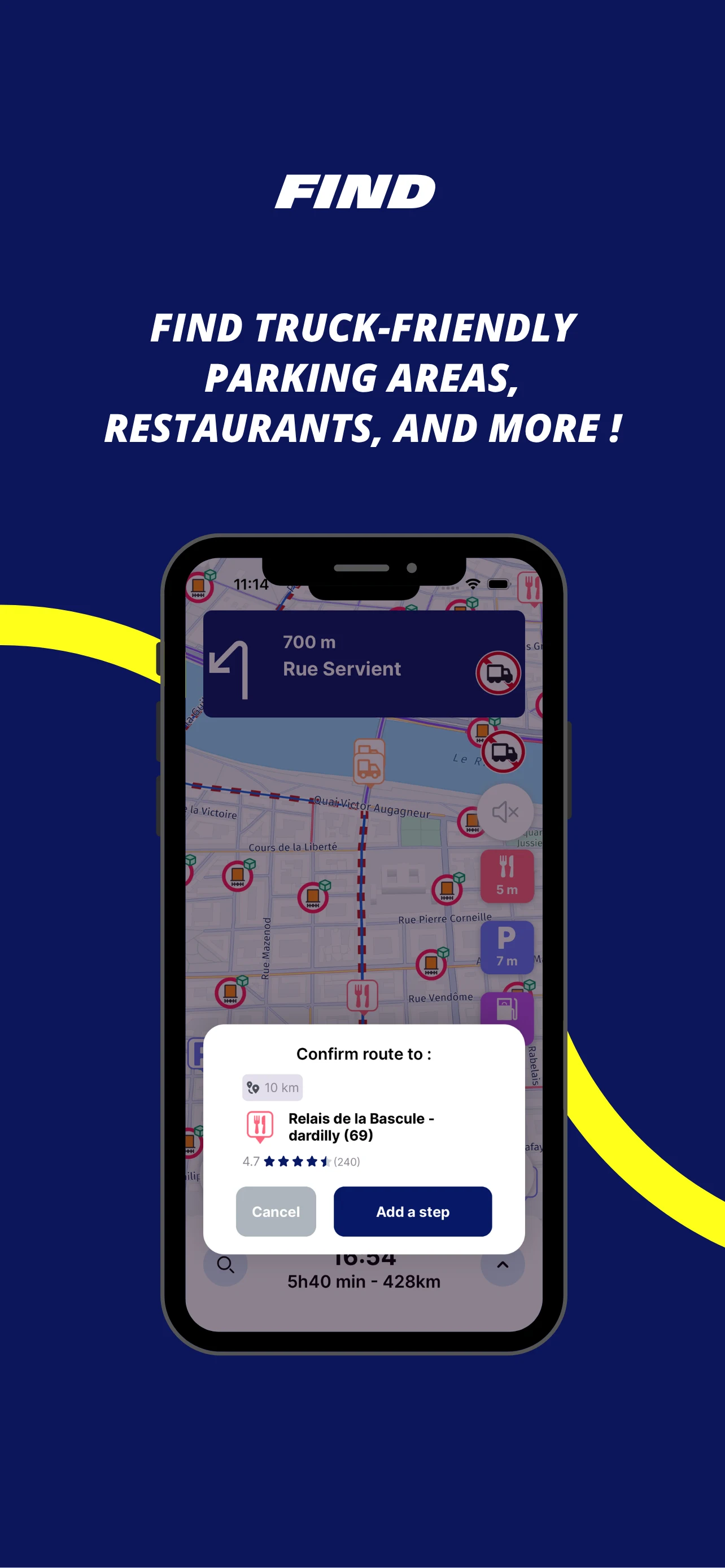 MICHELIN Truckfly - GPS screenshot