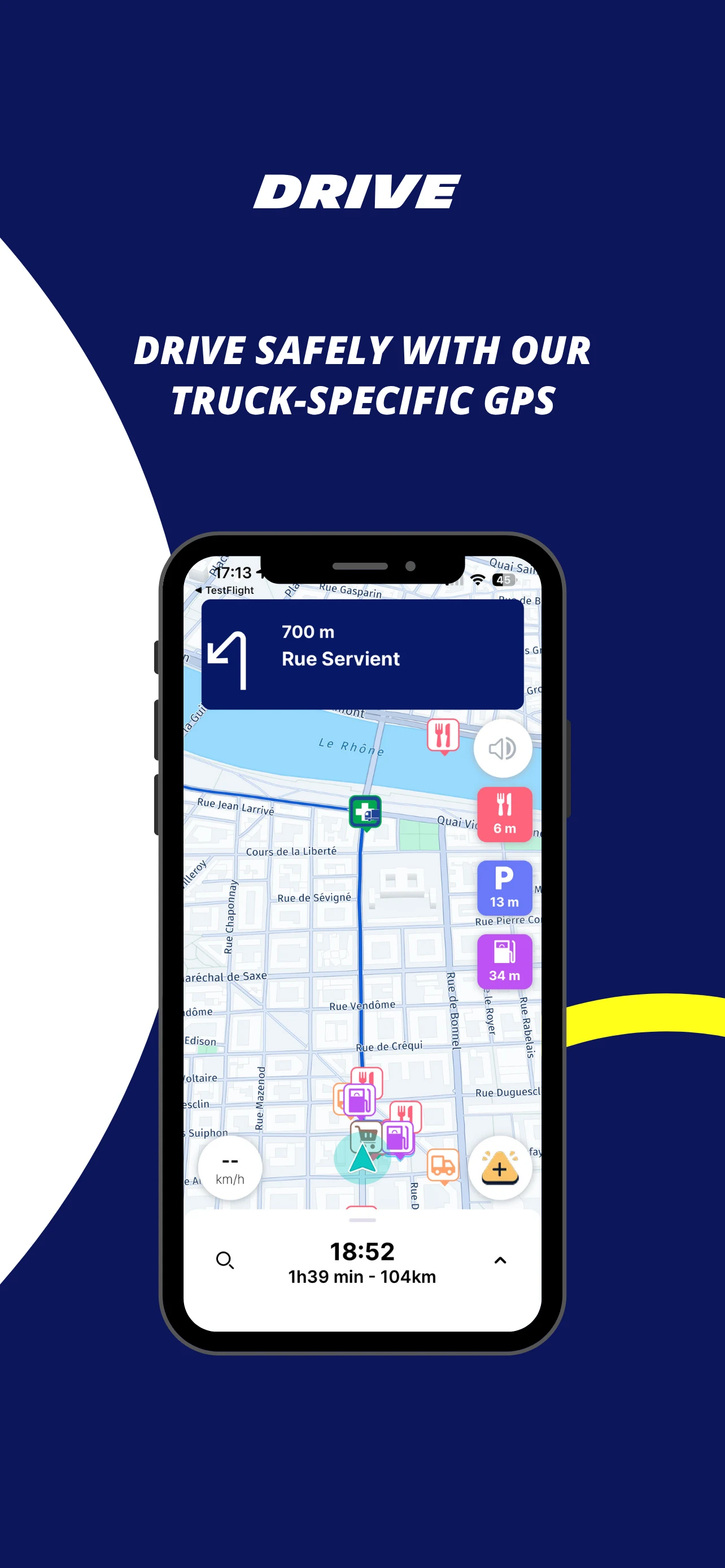 MICHELIN Truckfly - GPS screenshot